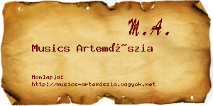 Musics Artemíszia névjegykártya